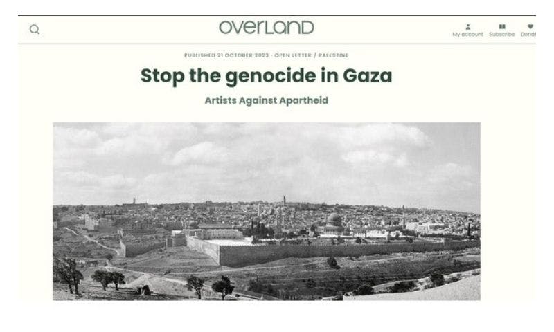 ALP icon slams literary journal’s ‘appalling’ Gaza genocide letter